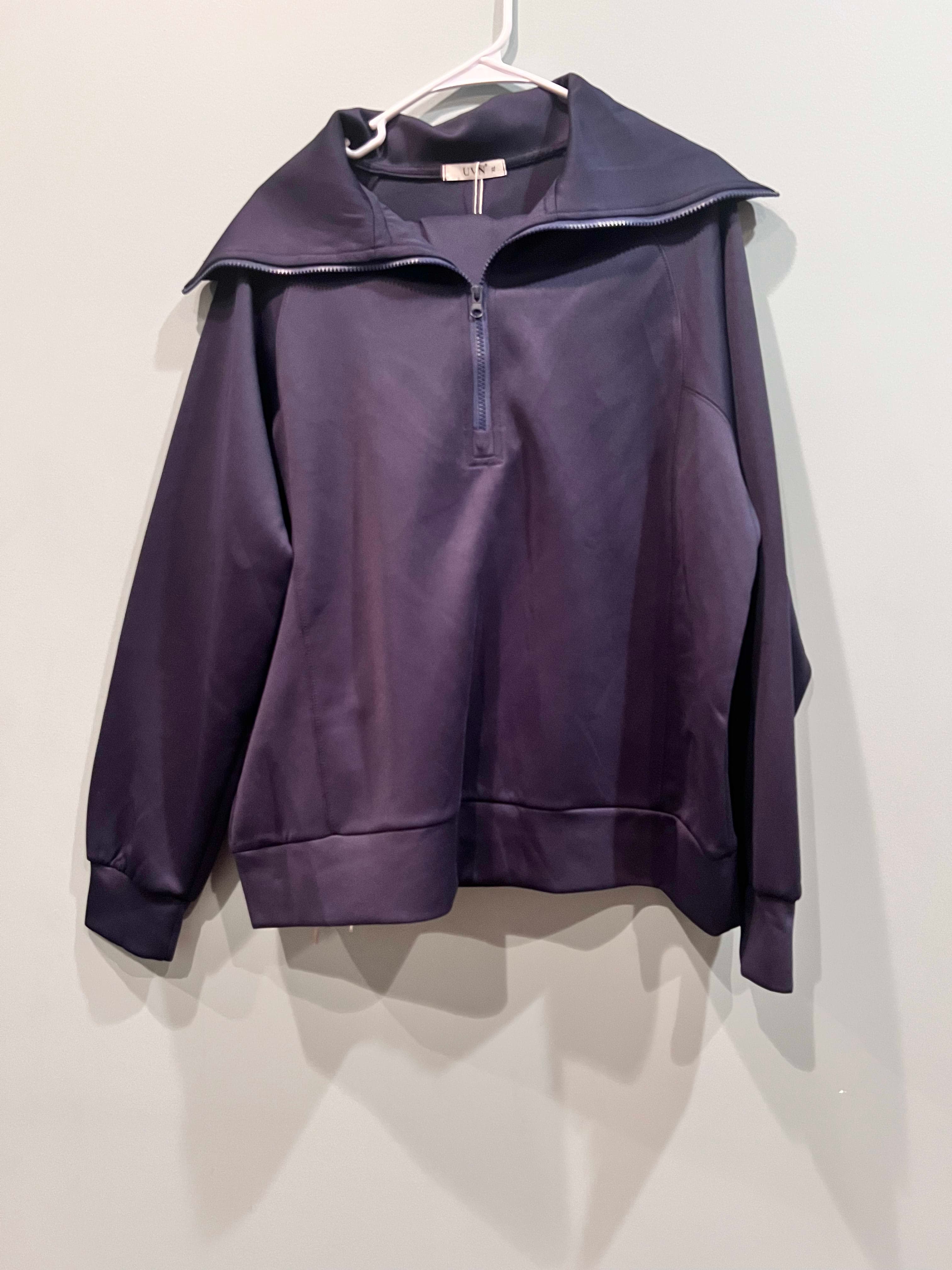 Navy Half-Zip Pullover Sweatshirt and Pant