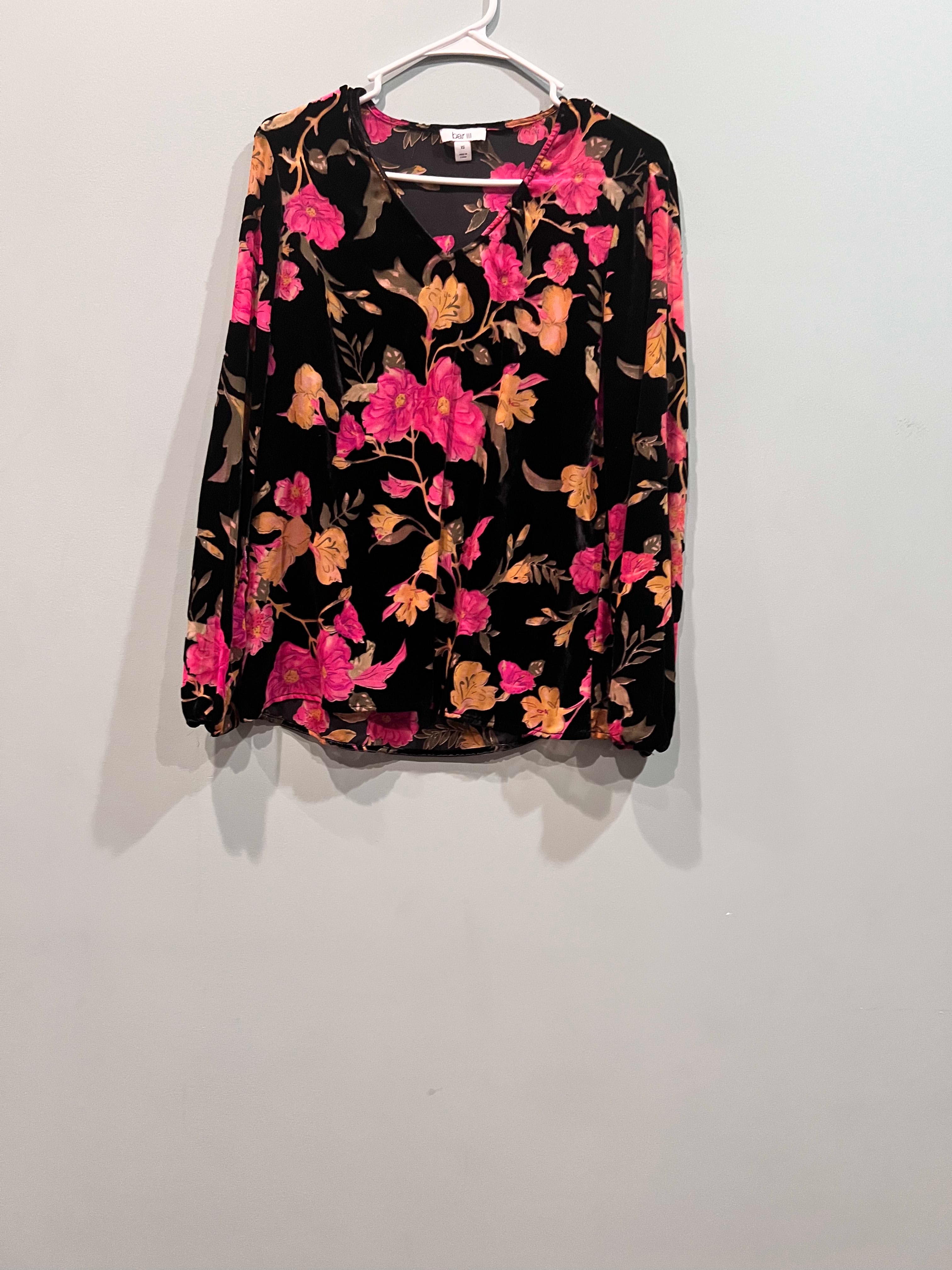 Loft Floral Print Long Sleeve Blouse