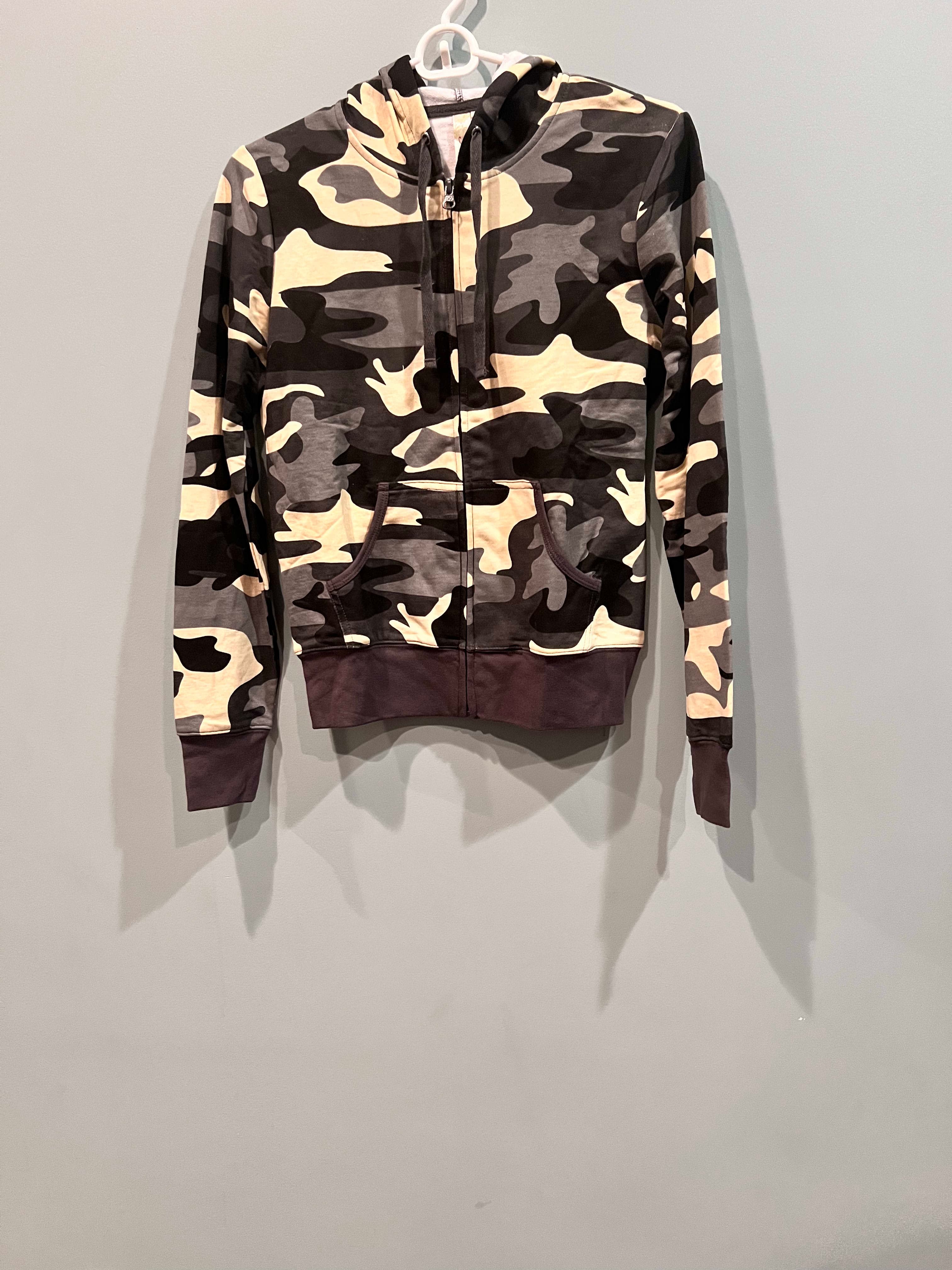 Camouflage Zip-Up Hoodie Sweatshirt