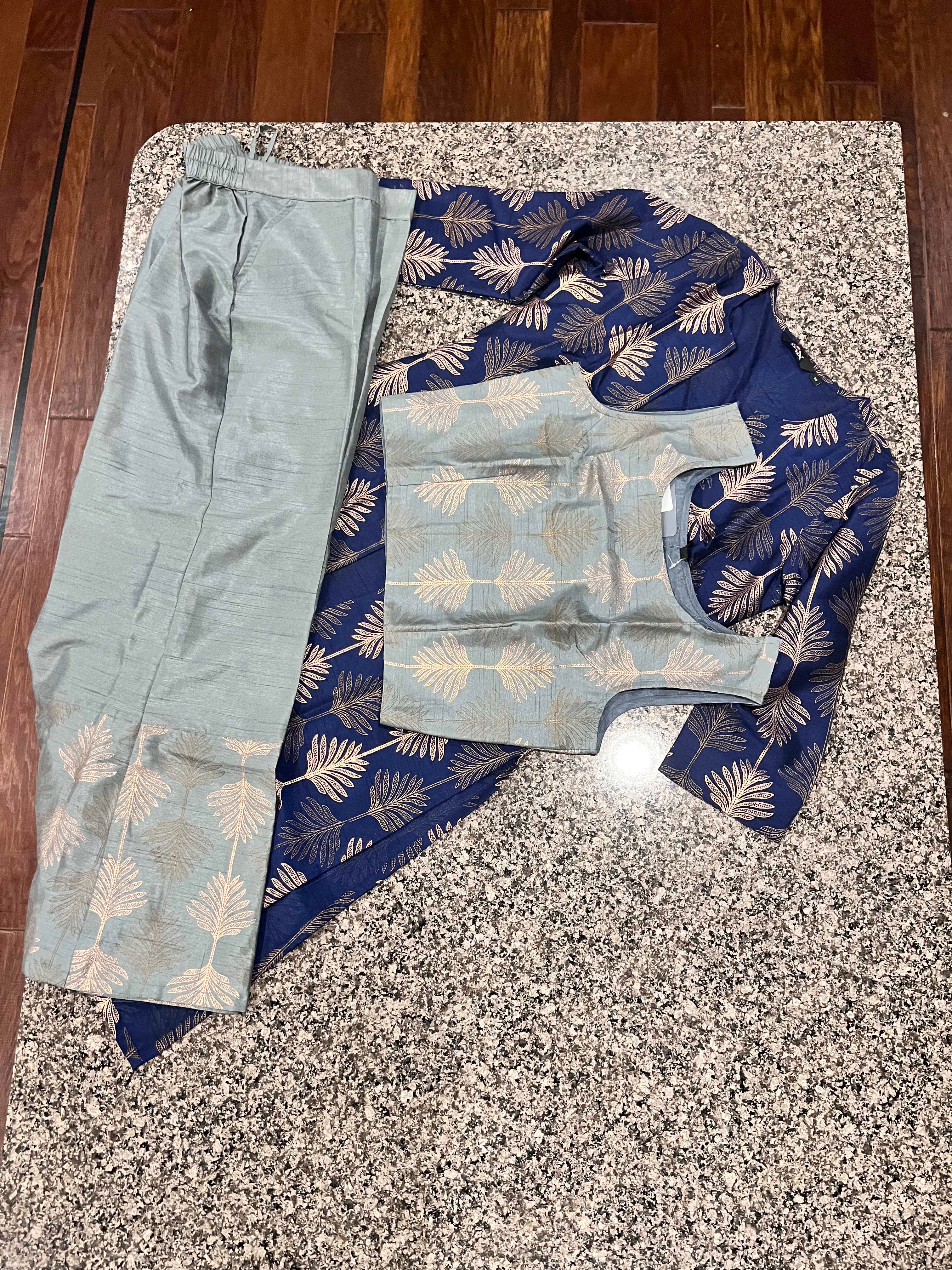 Three piece with Leaf Patterns women's contemporary look