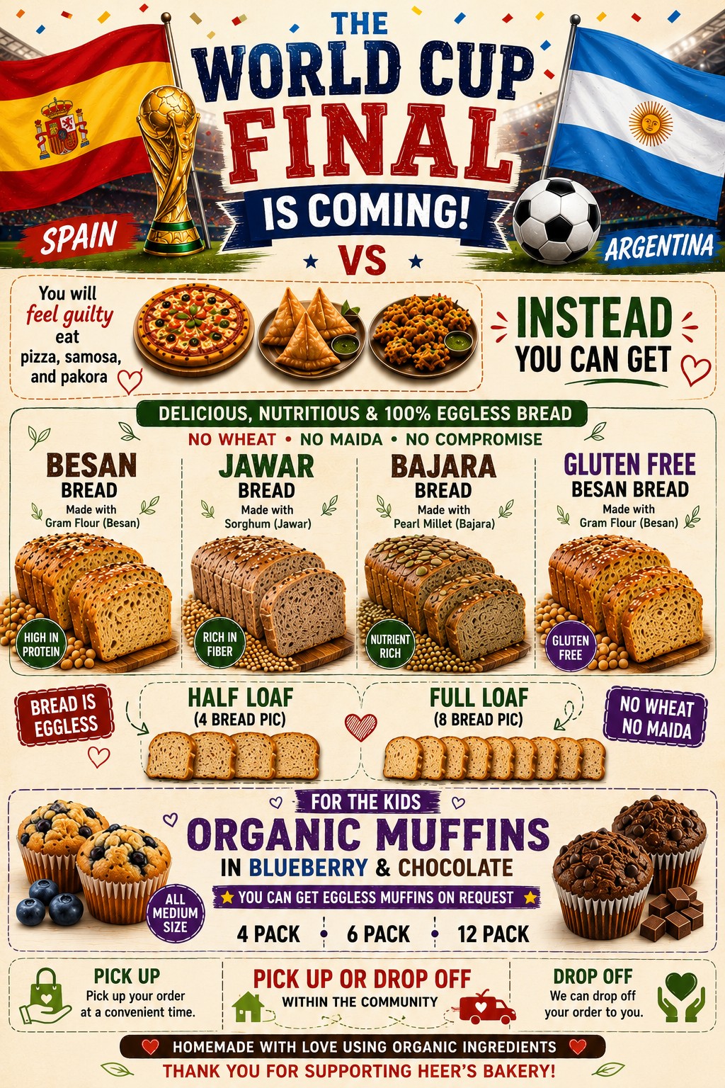 World Cup Special — Heer's Bakery breads and muffins